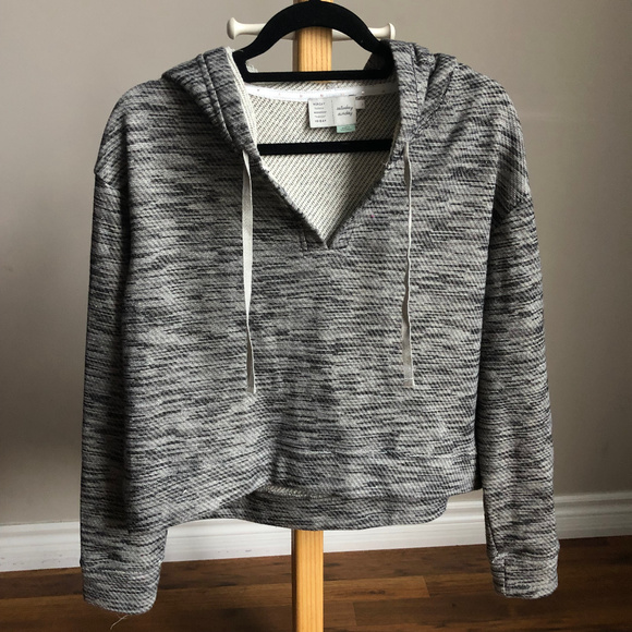 Anthropologie Tops - Anthropologie Saturday Sunday Cropped Hoodie Sz L